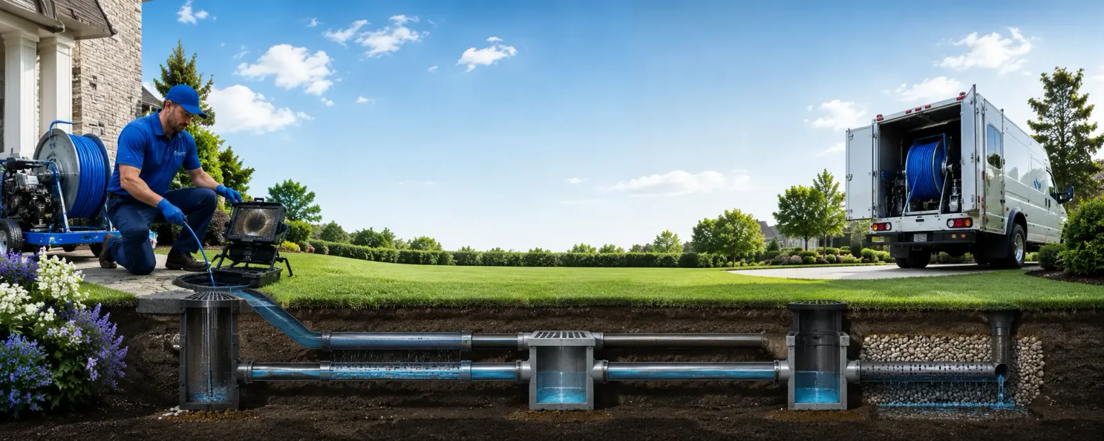 Outdoor drain cleaning information for Glady, WV